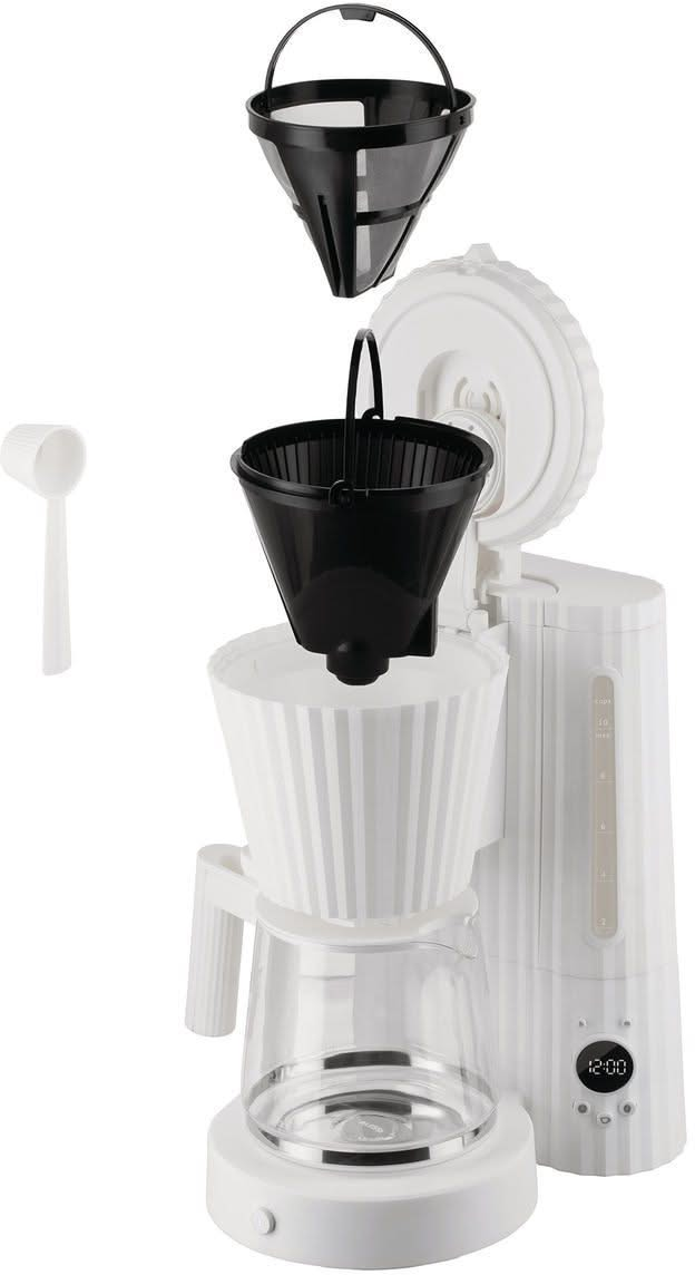 Alessi Filterkaffeemaschine Plissé - 1,5 Liter - Schwarz - Michele De Lucchi - MDL14 B