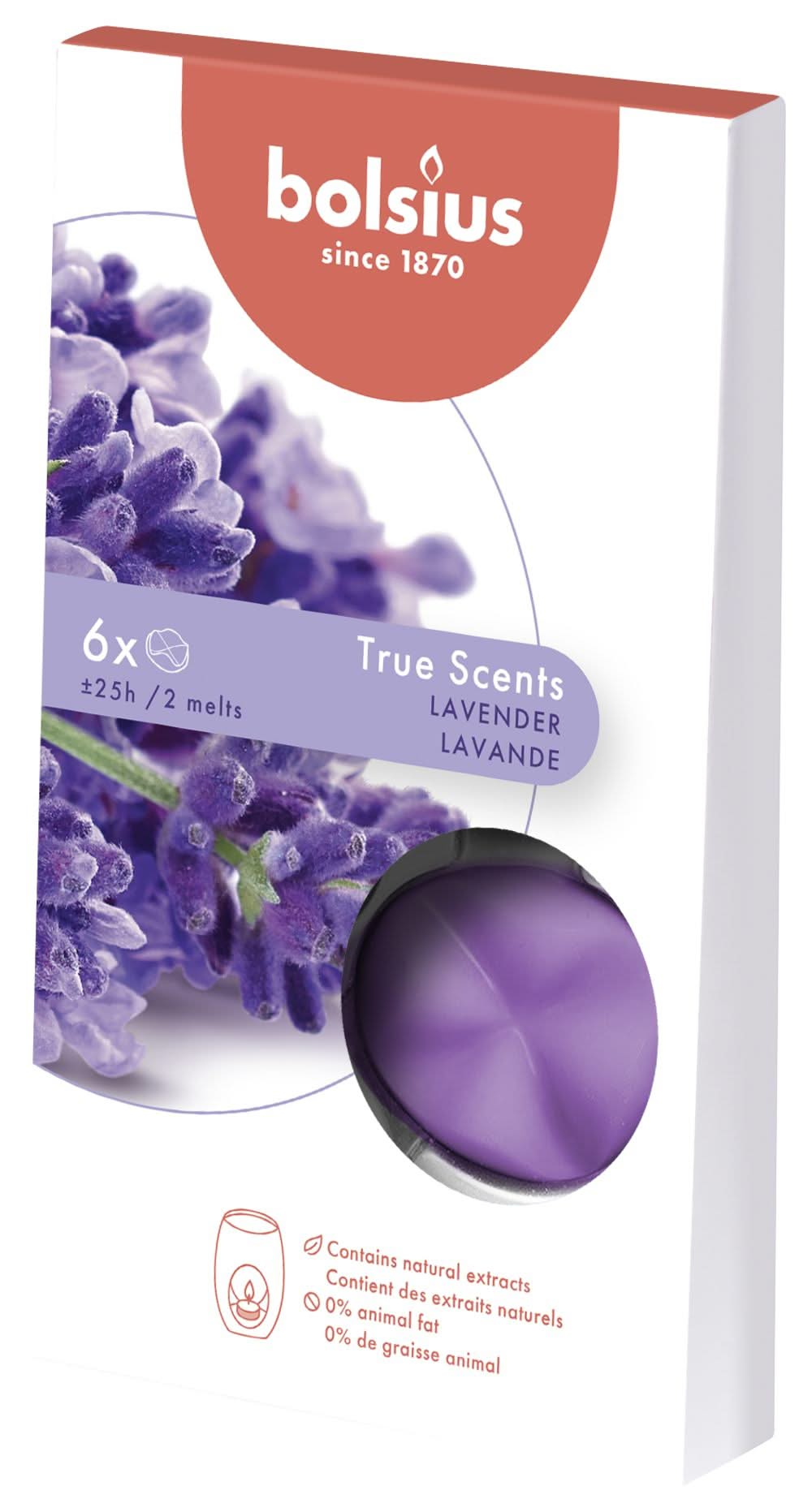 Bolsius Wax Melts True Scents Lavendel - 6 Stücke