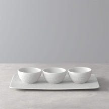 Villeroy & Boch Dipschälchen Set Manufacture Rock - Weiß - 4-teilig