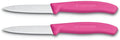 Victorinox Schälmesser Swiss Classic - Rosa - Wellenschliff - 2 Stücke