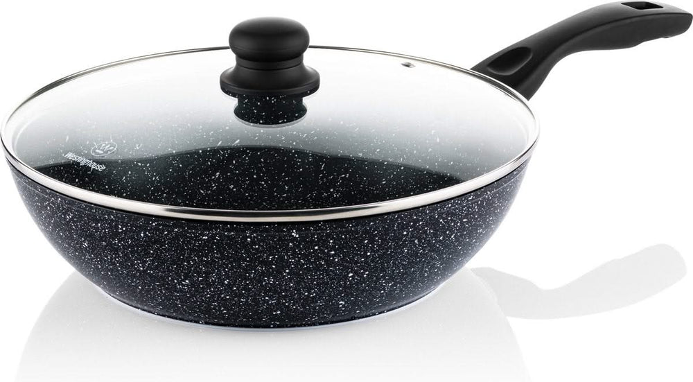 Westinghouse Pfannenset Black Marble (Grillpfanne 28 cm + Wokpfanne ø 30 cm) - Induktion und alle anderen Wärmequellen