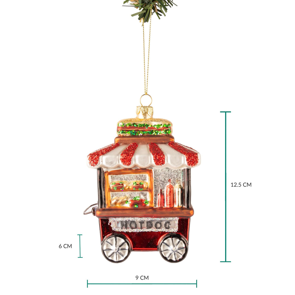 Nordic Light Weihnachtskugel Hot Dog Stand 13 cm