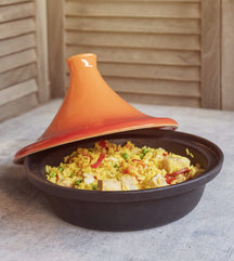 Cosy &amp; Trendy Tajine Induktion – Schwarz/Orange – ø 25 cm