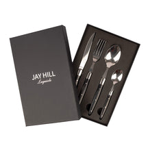 Jay Hill Besteckset Laguiole Schwarz 4-teilig