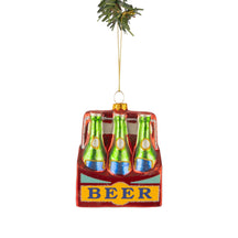 Nordic Light Weihnachtskugel Sechserpack Bier 11 cm