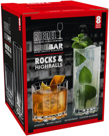 Riedel Gläserset Cocktail & Whiskey Rocks & Highballs - 8 Stücke