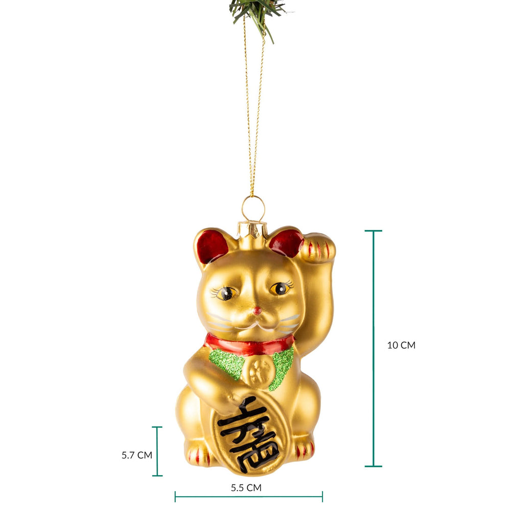 Nordic Light Weihnachtskugel Maneki Neko 10 cm