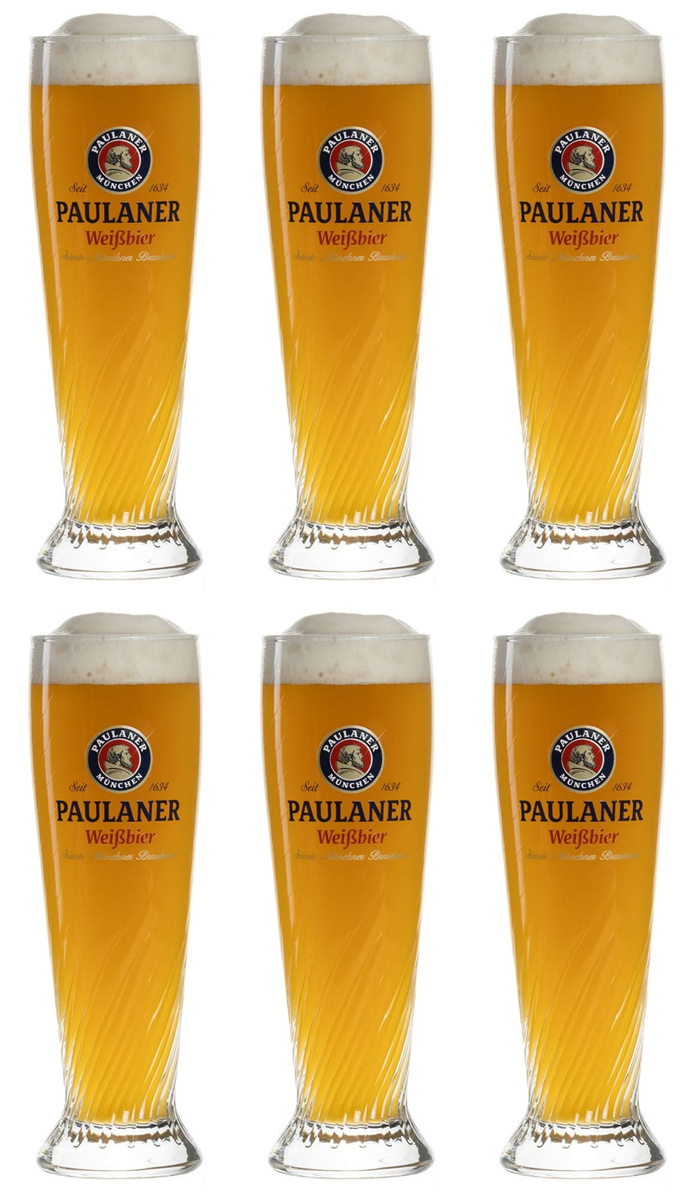 Paulaner Biergläser Weizen 300 ml - 6 Stück