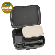 Koziol Lunchbox mit Besteckset Candy Grau