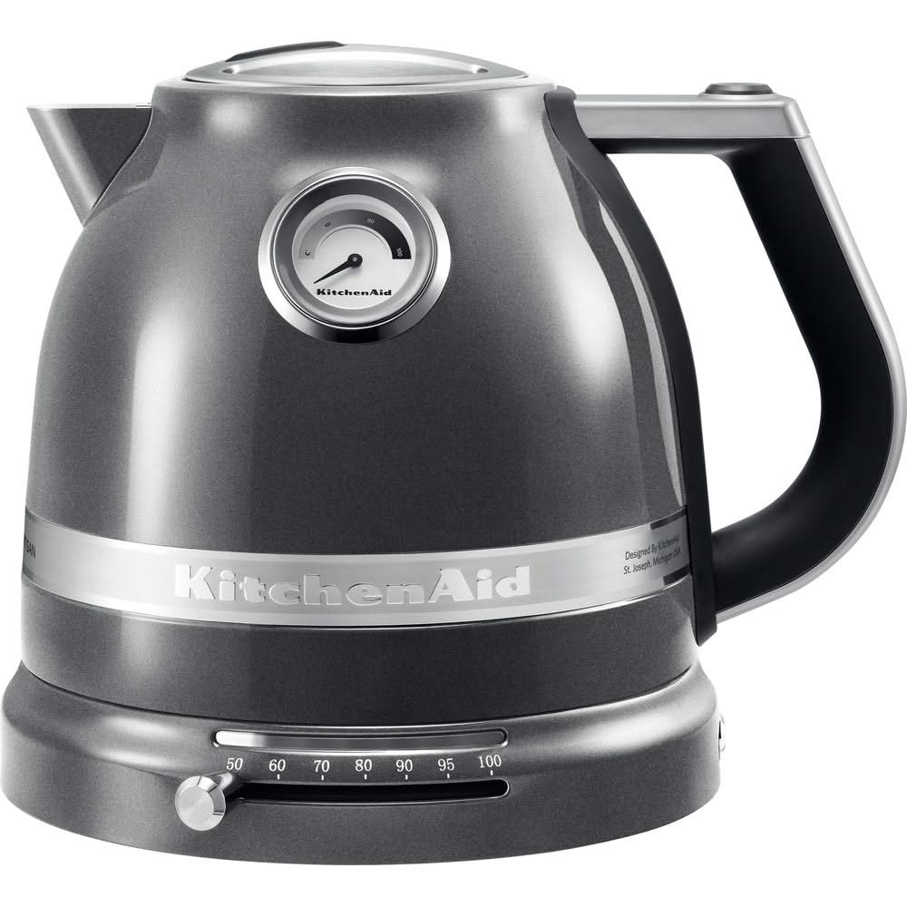 KitchenAid Wasserkocher Artisan - Temperaturregelung - Zinngrau - 1.5 Liter - 5KEK1522EMS