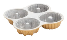 Nordic Ware Gugelhupf Backform Quartett Bundt Gold - 4 Stücke