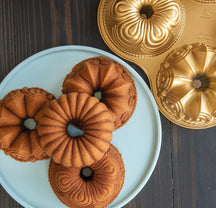 Nordic Ware Gugelhupf Backform Quartett Bundt Gold - 4 Stücke