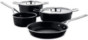 Alessi Kochgeschirr Pots&Pans - AJM100S6 A - Schwarz - 4-teilig - von Jasper Morrison