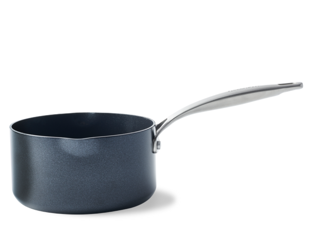 GreenPan Kochtopf - 2 Ausgießer - Kopenhagen - Schwarz - ø 16 cm / 1.6 Liter