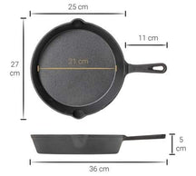 Blackwell Gusseisen-Pfannenset – Ohne Antihaftbeschichtung, 2-teilig – Bratpfanne ø 25 cm &amp; Gusseisen – 23 x 23 cm