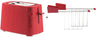 Alessi Plissé Toaster + Alessi Plissé Sandwich-Clips – Rot – Michele de Lucchi