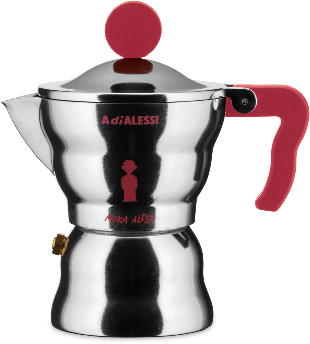 Alessi Percolator Moka – AAM33/1 R – 1 Tasse – von Alessandro Mendini