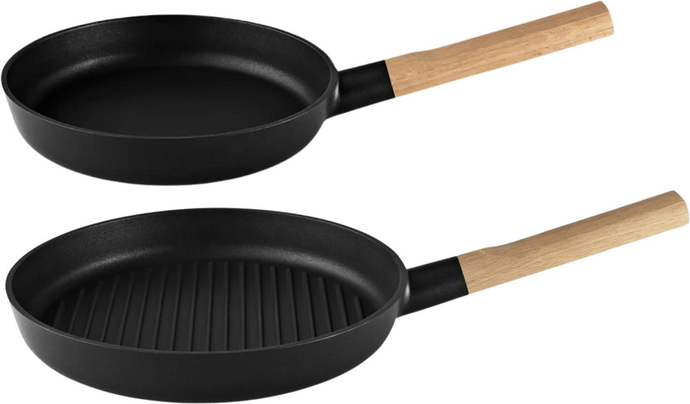 Eva Solo Pfannenset (Bratpfanne + Grillpfanne) – ø 24 cm & ø 28 cm – Nordic Kitchen