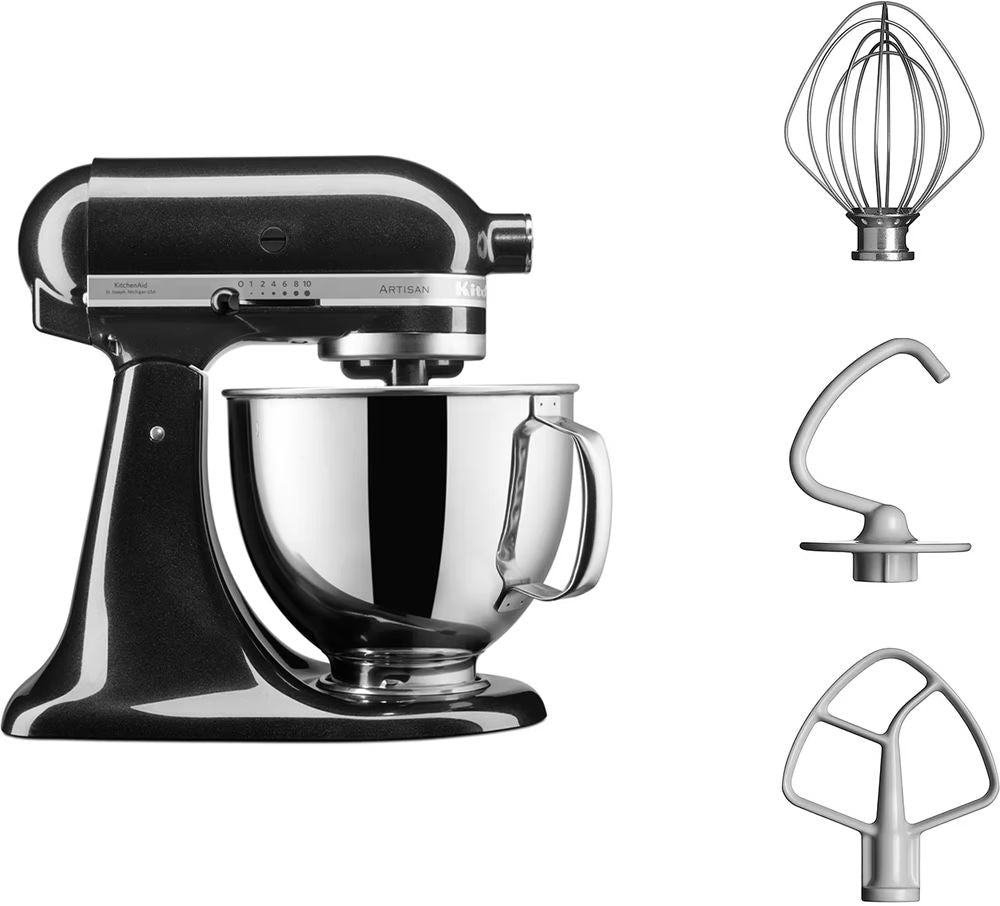 KitchenAid Küchenmaschine Artisan – neigbarer Kopf – Onyx Black – 4,8 Liter – 5KSM125EOB