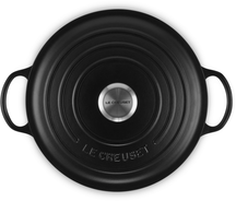 Le Creuset Bräter Marmite Signature Matt Schwarz - ø 26 cm / 4.1 liter