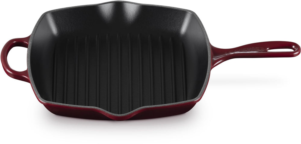 Le Creuset Grillpfanne Signature – Garnet – 26 x 26 cm – emaillierte Antihaftbeschichtung