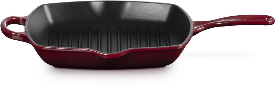 Le Creuset Grillpfanne Signature – Garnet – 26 x 26 cm – emaillierte Antihaftbeschichtung