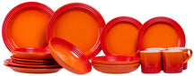 Le Creuset Geschirrset Orange Rot 16-teilig