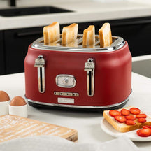 Westinghouse Toaster Retro Collections - 4 Schlitze - Cranberry Rot - WKTTB809RD