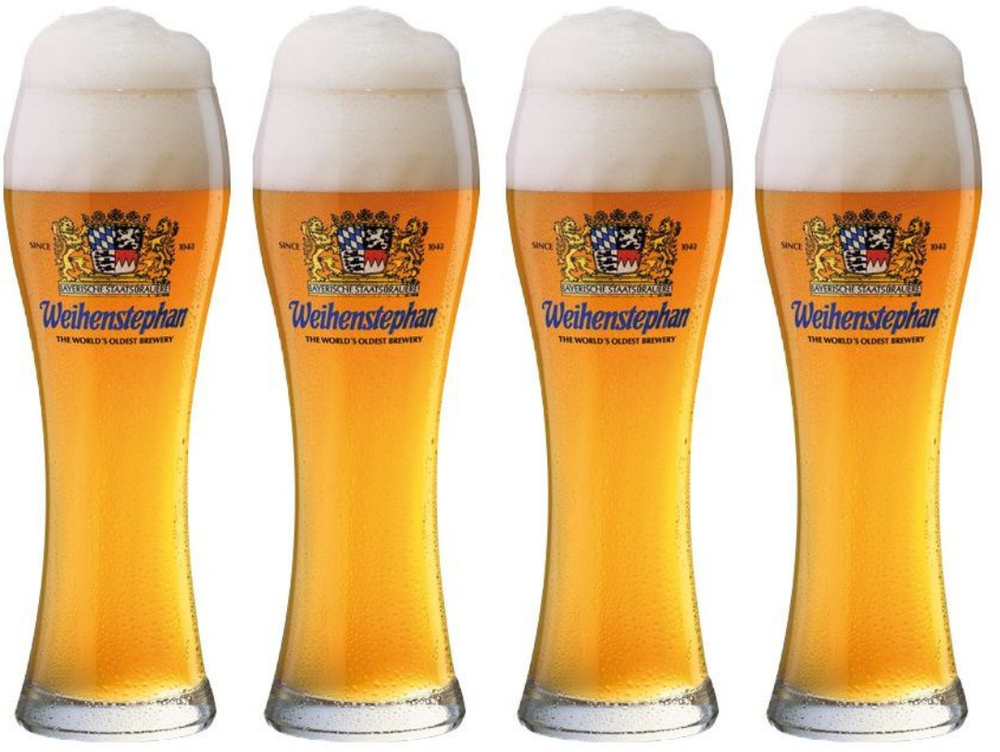 Weihenstephaner Bierglas Weizen - 500 ml - 4 Stück