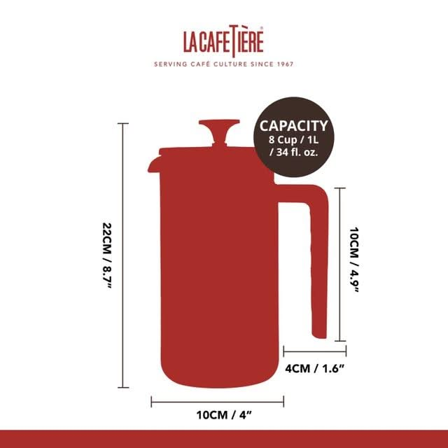 La Cafetière Cafetiere Pisa RVS / Grün - 1 Liter / 7 Tassen