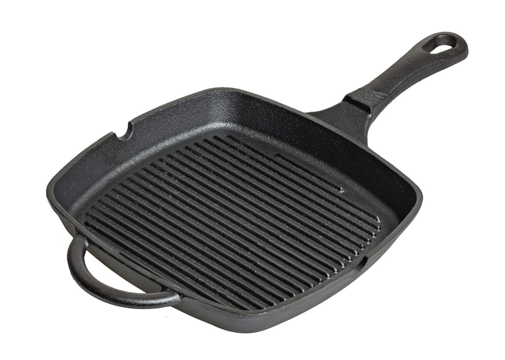 Blackwell Grillpfanne Gusseisen - 23 x 23 cm - Ohne Antihaftbeschichtung