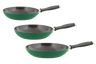 Sambonet Bratpfannenset Vintage ø 20 / 24 &amp; 28 cm - Grün - Auch für Induktion geeignet
