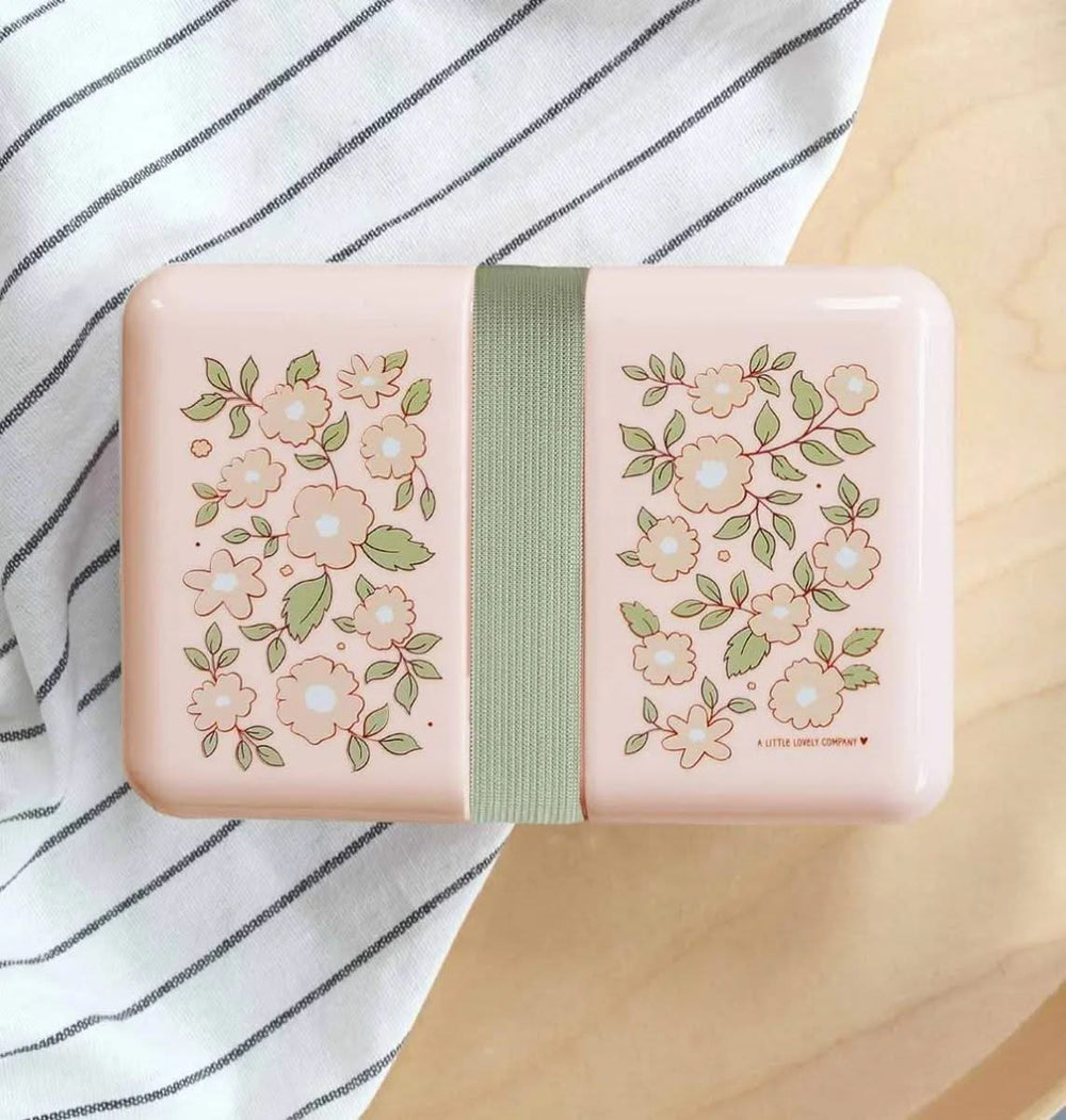 A Little Lovely Company Lunchbox - Rosa Blüten